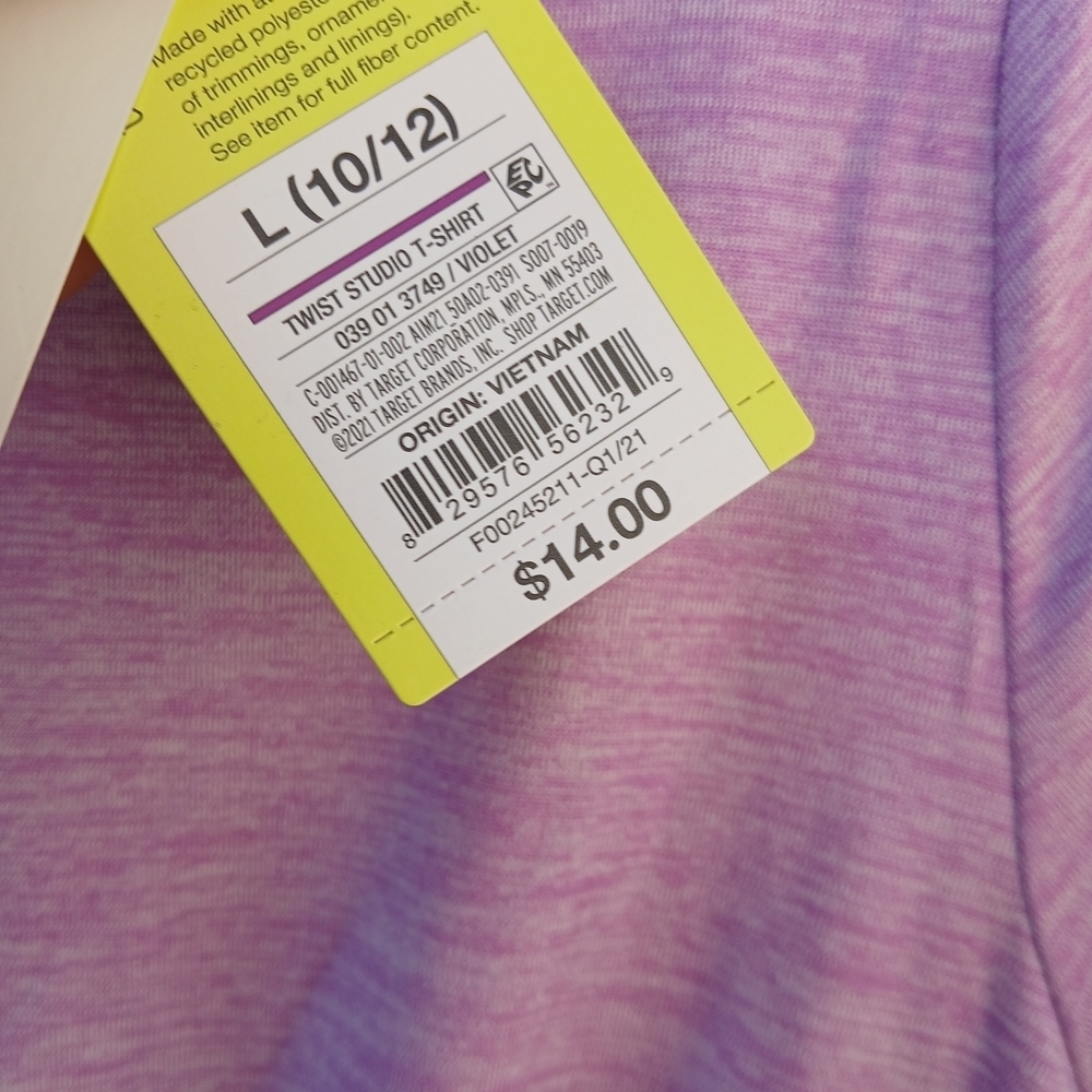 All in Motion Lavender Twist-Front Tee - Picture 6 of 8